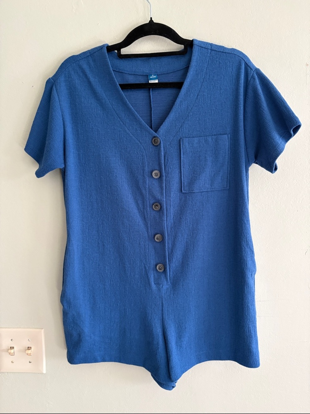 Old navy Blue V-Neck Button Front Romper - SP